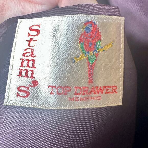 VTG Top Drawer Memphis Blue Blazer 42R Mens Gold Button Sport Coat USA Made READ - Picture 5 of 8